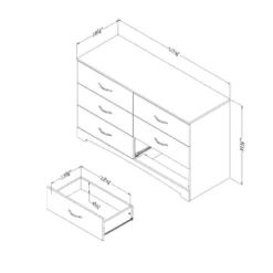 Commode 6 tiroirs - South Shore