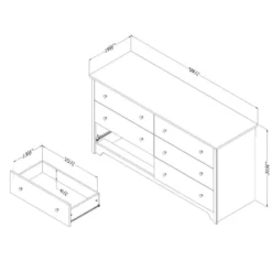 Commode 6 tiroirs - South Shore