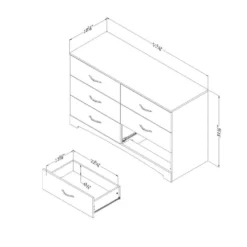 Commode 6 tiroirs - South Shore