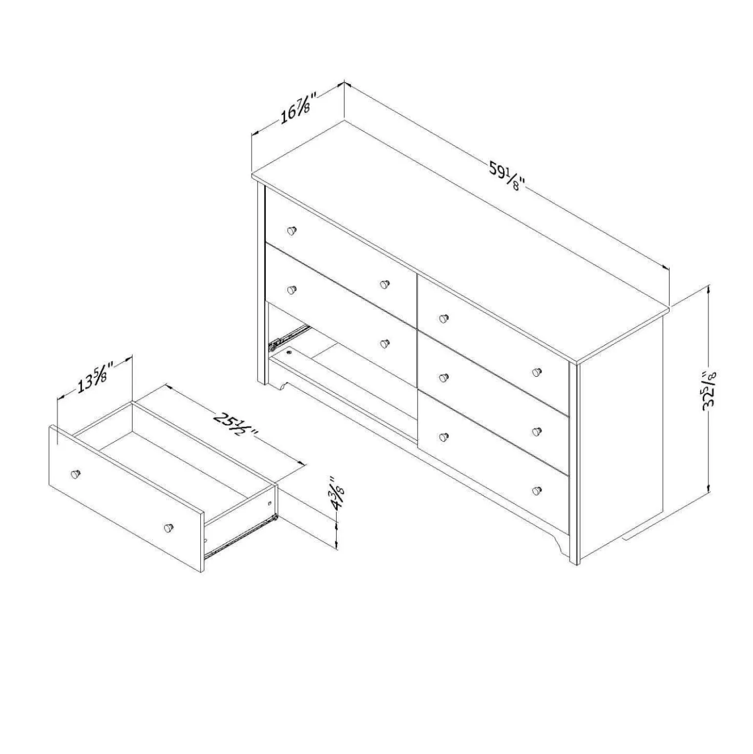 Commode 6 tiroirs - South Shore