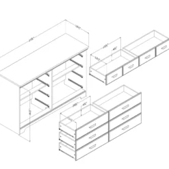 Commode 8 tiroirs - South Shore