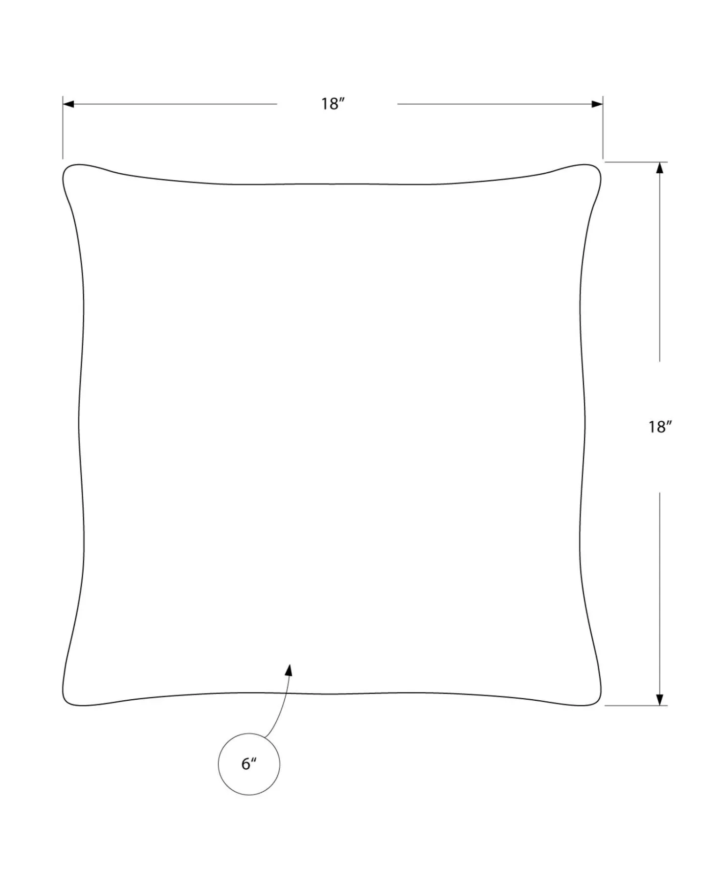 Coussin décoratif en satin 18"