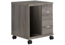 Credence - taupe foncé, 2 tiroirs sur roulette - Monarch
