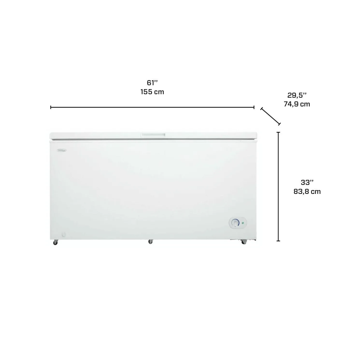 DANBY Congélateur 14,5 pi3, Blanc, Horizontal, 61" - DCF145A3WDB
