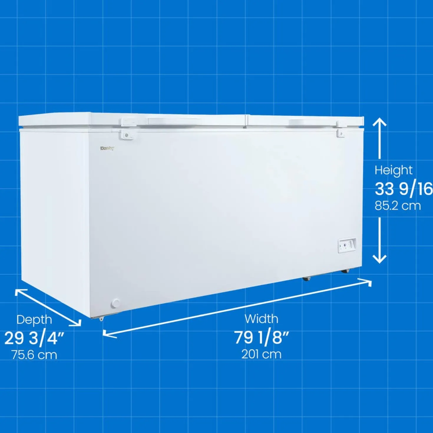 DANBY Congélateur 21 pi3, Blanc, Horizontal, 80" - DCFM210A1WDB