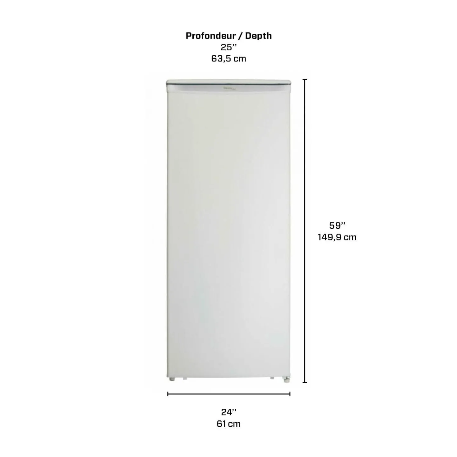 DANBY Congélateur 8,5 pi3, Blanc, Vertical, 24" - DUFM085A4WDD