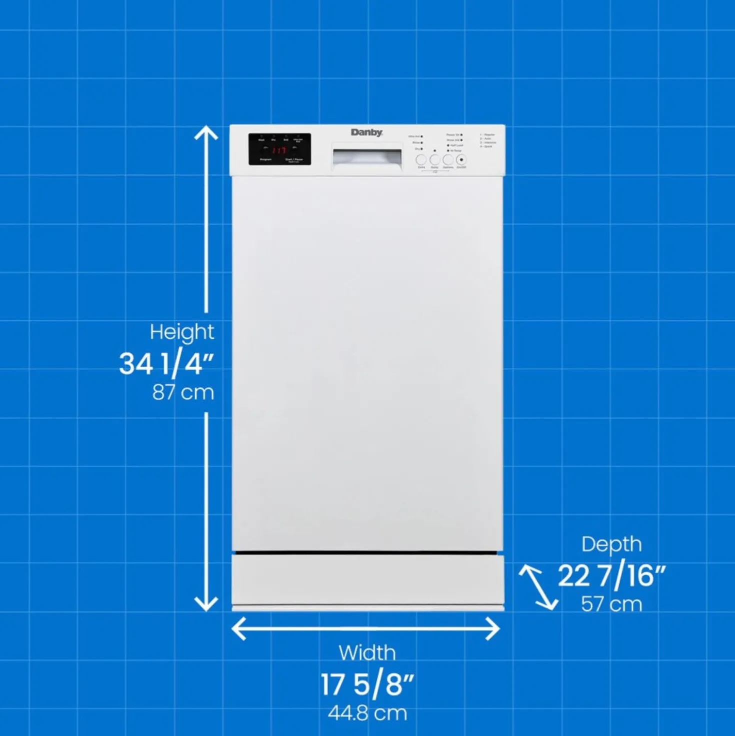 DANBY Lave-vaisselle Encastré Blanc 18" 51dB - DDW18D1EW