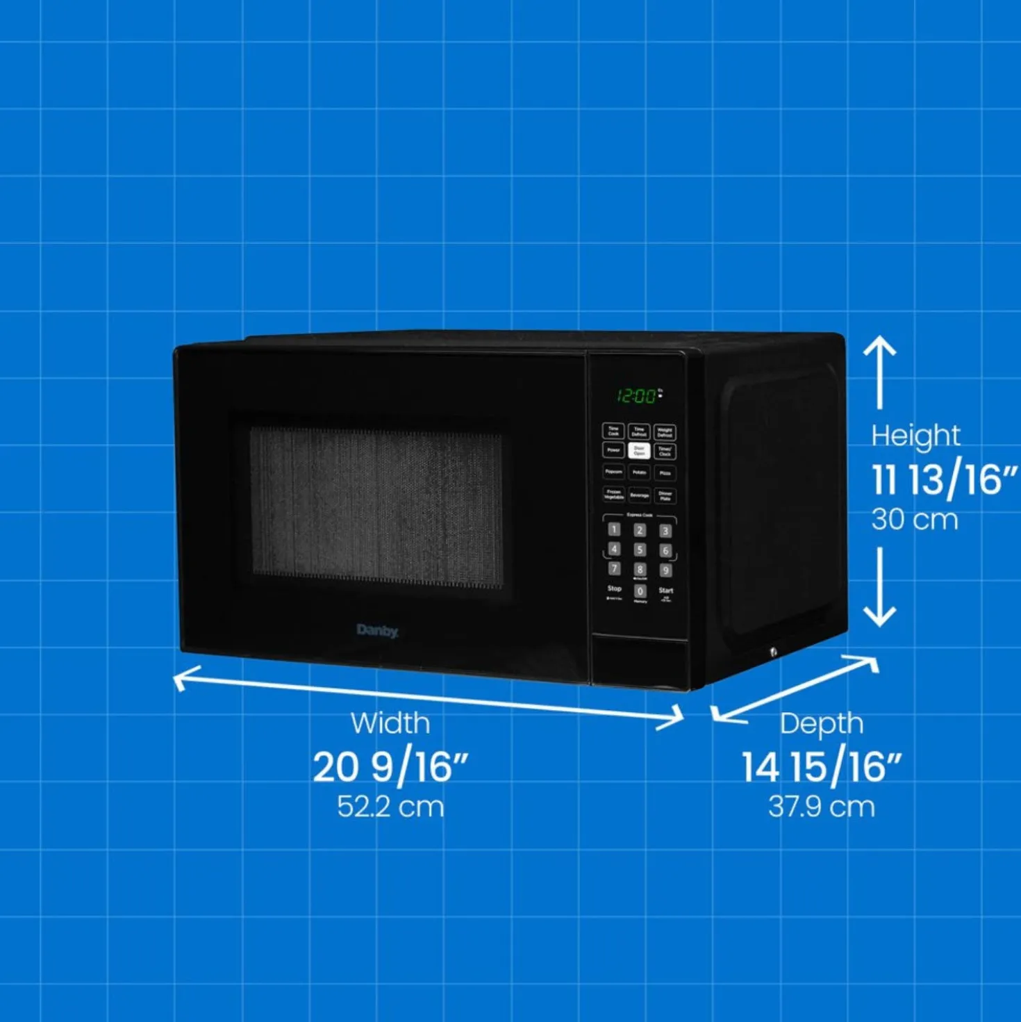 DANBY Micro-ondes Noir 900 21" DBMW1121BBB