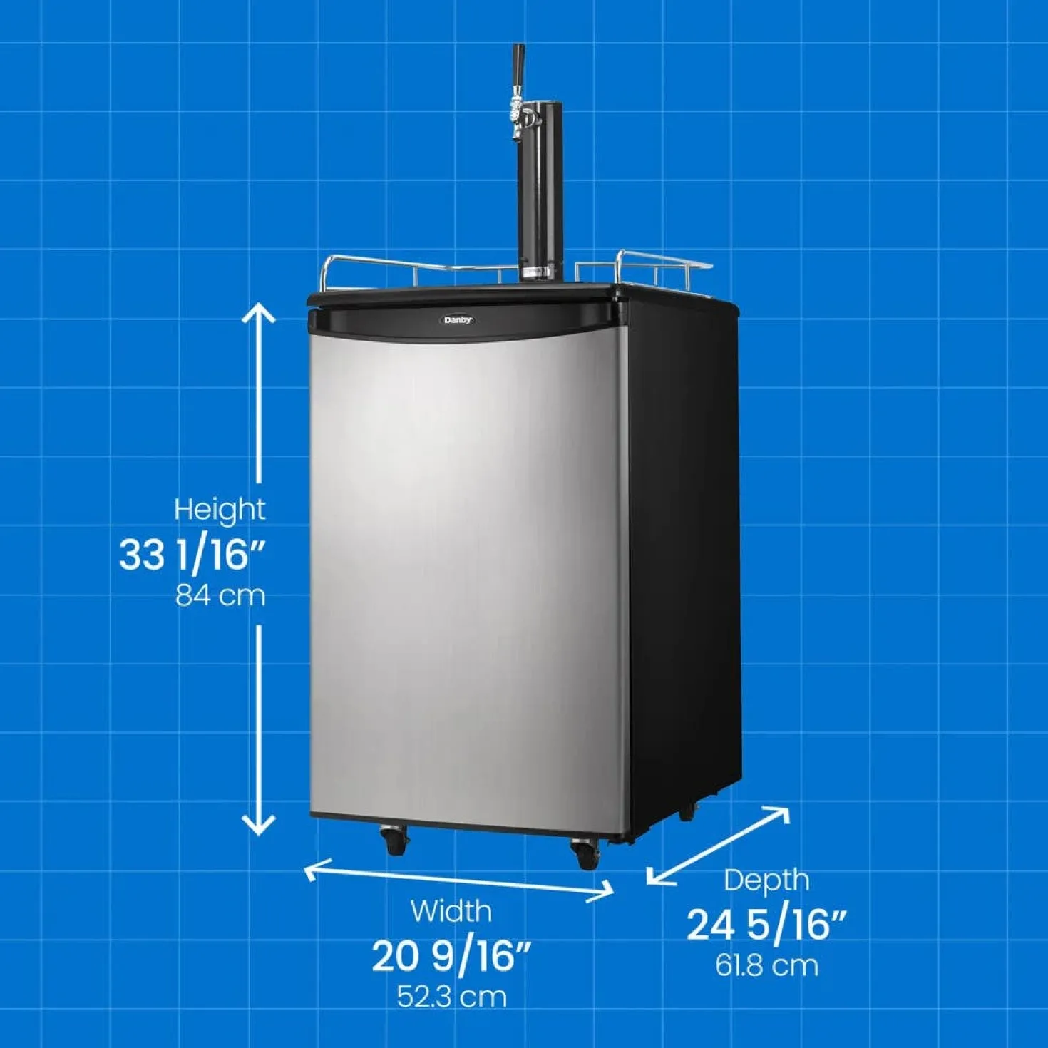 DANBY Refroidisseur de fûts à robinet Inox 21" - DKC054A1BSLD