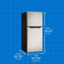 DANBY Réfrigerateur 11,6 pi3 24 po Inox Congélateur en haut - DFF116B2SSDB