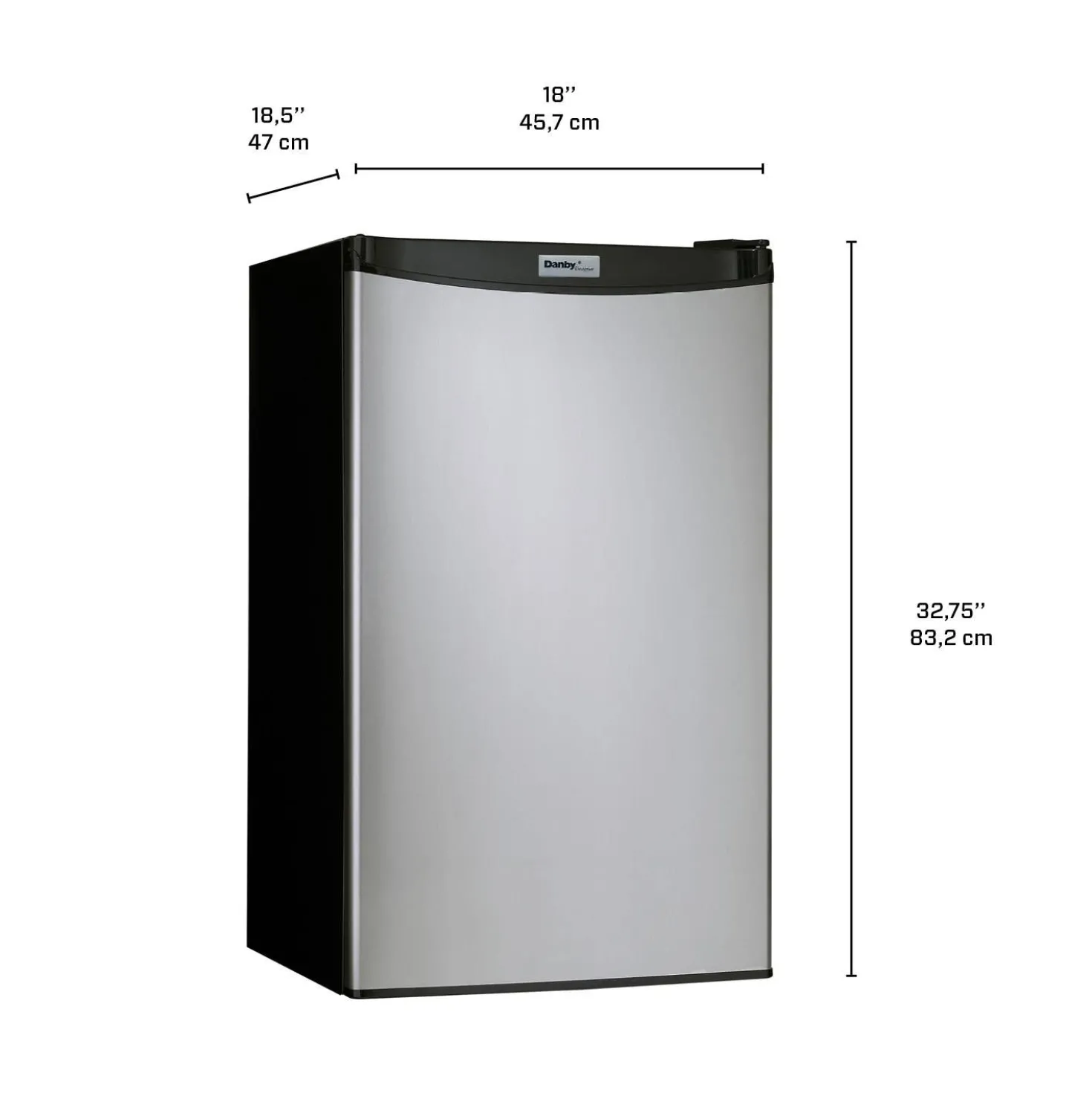 DANBY Réfrigérateur compact 3,2 pi3 Inox Compact - DCR032A2BSLD