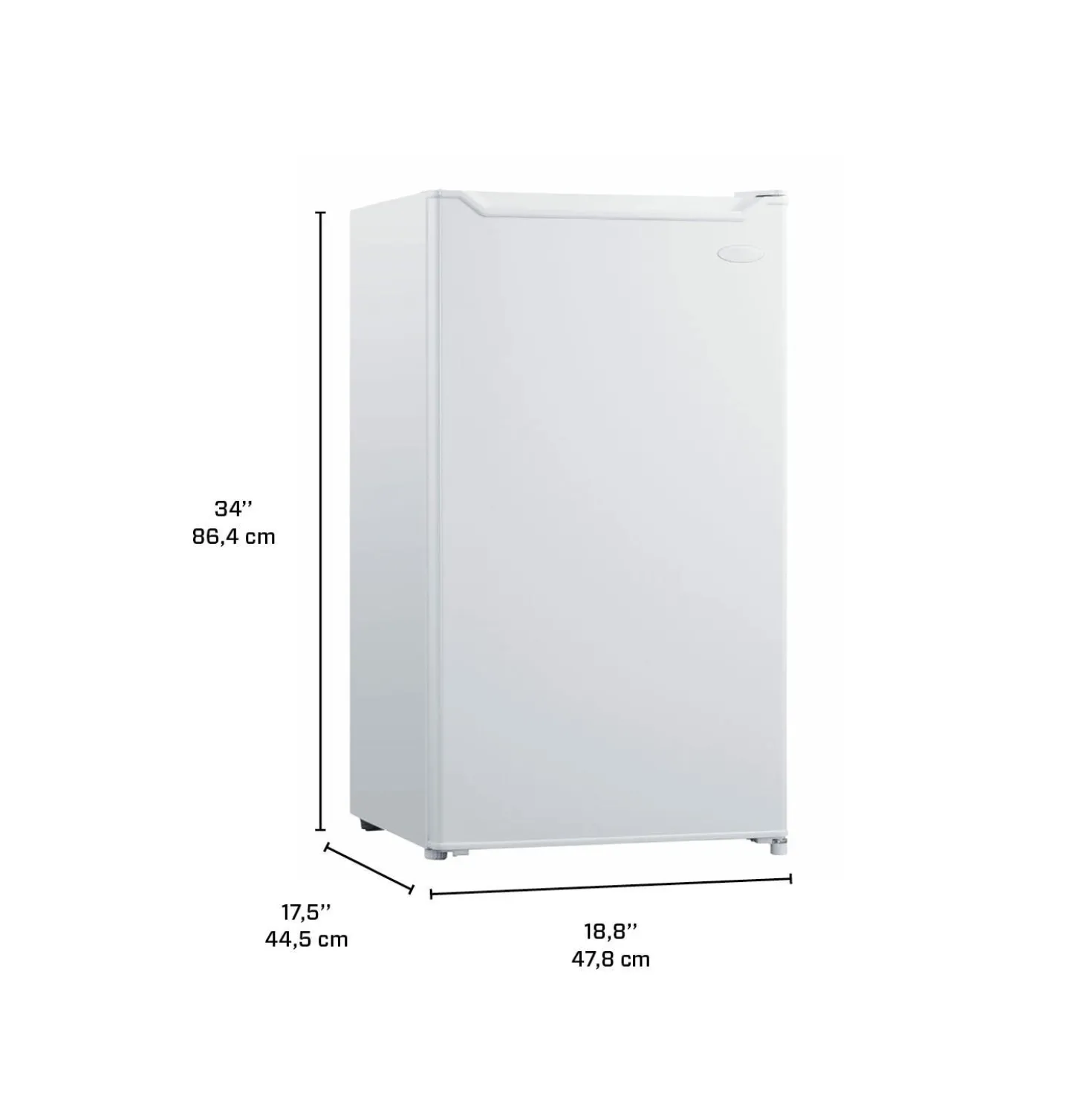 DANBY Réfrigérateur 3,3 pi3 Blanc Compact - DCR033B2WM