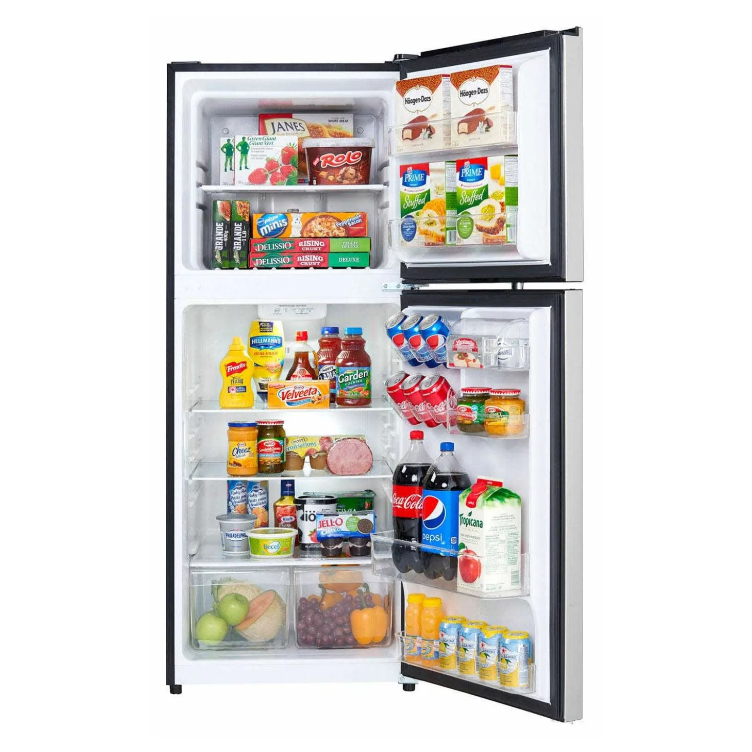 DANBY Réfrigérateur 10,1 pi3 24 In Inox Congélateur en haut - DFF101B1BSLD