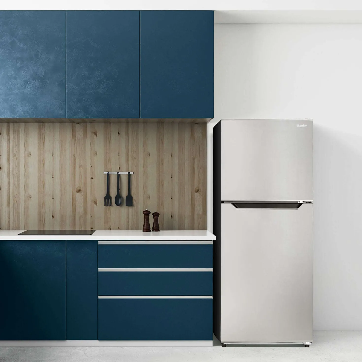 DANBY Réfrigérateur 10,1 pi3 24 In Inox Congélateur en haut - DFF101B1BSLD