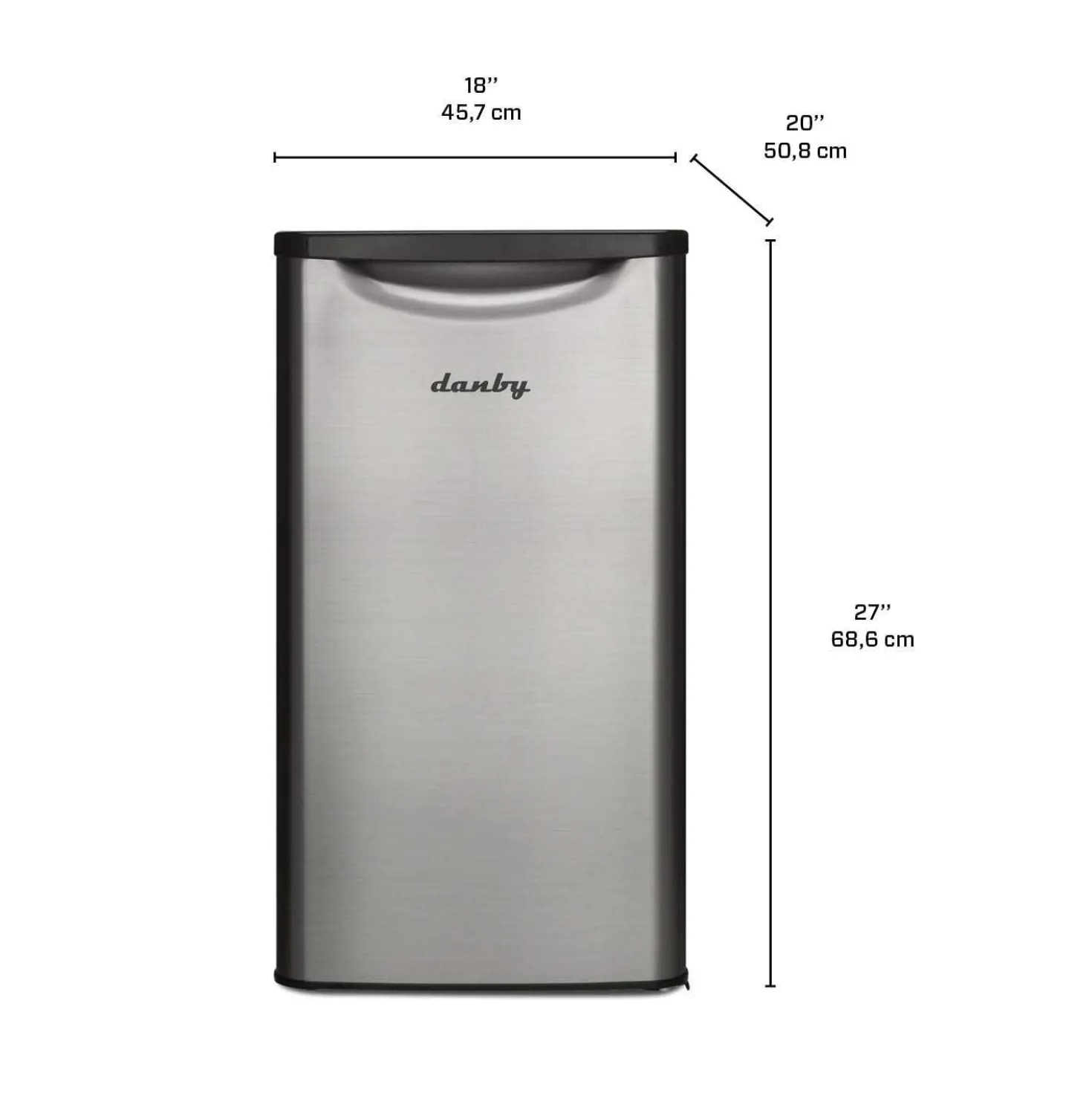 DANBY Réfrigérateur 3,3 pi3 Inox Compact - DAR033A6BSLD