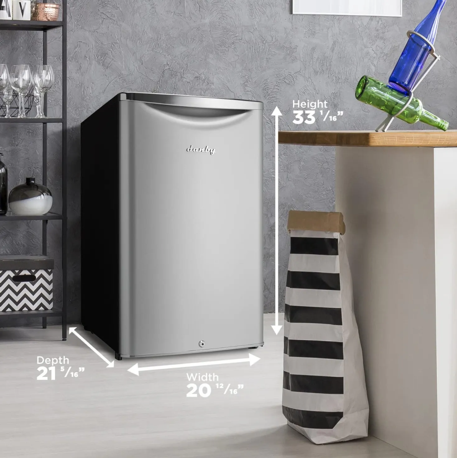 DANBY Réfrigérateur 4,4 pi3 Inox Compact - DAR044A6DDB