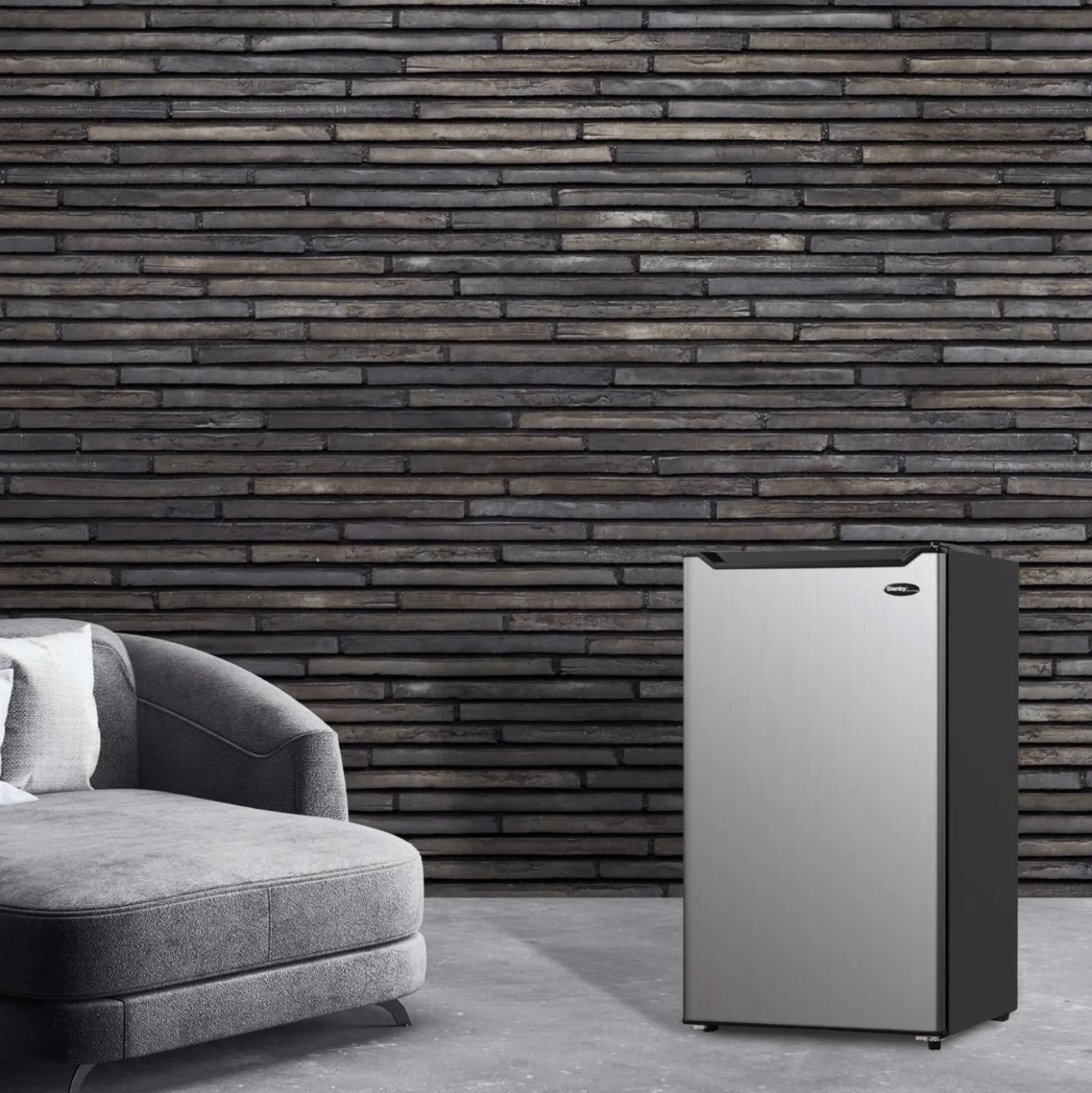 DANBY Réfrigérateur 4,4 pi3 Inox Compact - DCR044B1SLM