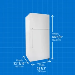 DANBY Réfrigérateur 18 pi3 30 po Blanc Congélateur en haut - DFF180E1WDB