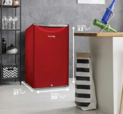 DANBY Réfrigérateur 4,4 pi3 21 po Rouge Compact - DAR044A6LDB
