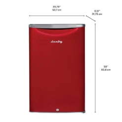 DANBY Réfrigérateur 4,4 pi3 21 po Rouge Compact - DAR044A6LDB