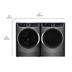 ELECTROLUX Ensemble laveuse et sécheuse, Titane, Chargement frontal