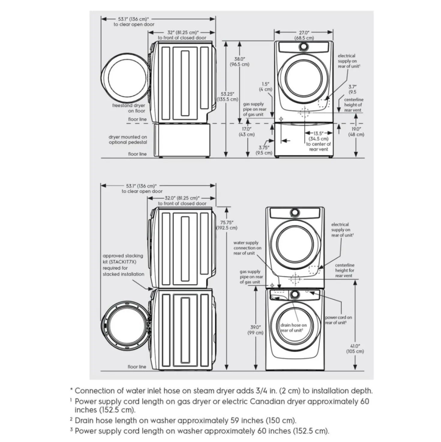 ELECTROLUX SécheuseInox noir 27" - ELFE743CAT