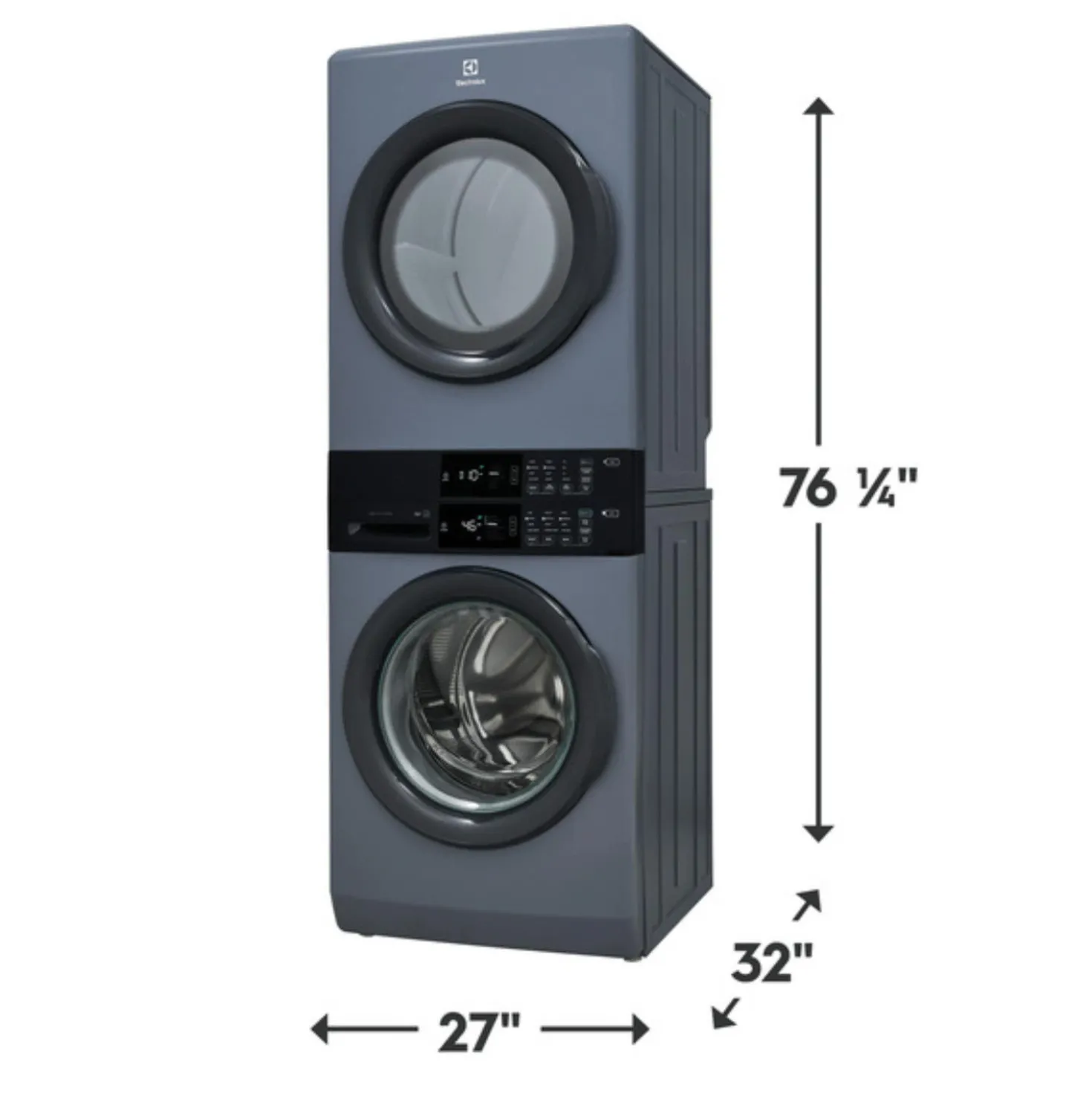 ELECTROLUX Tour de lavage, Bleu denim, 27", Chargement frontal - ELTE730CAD