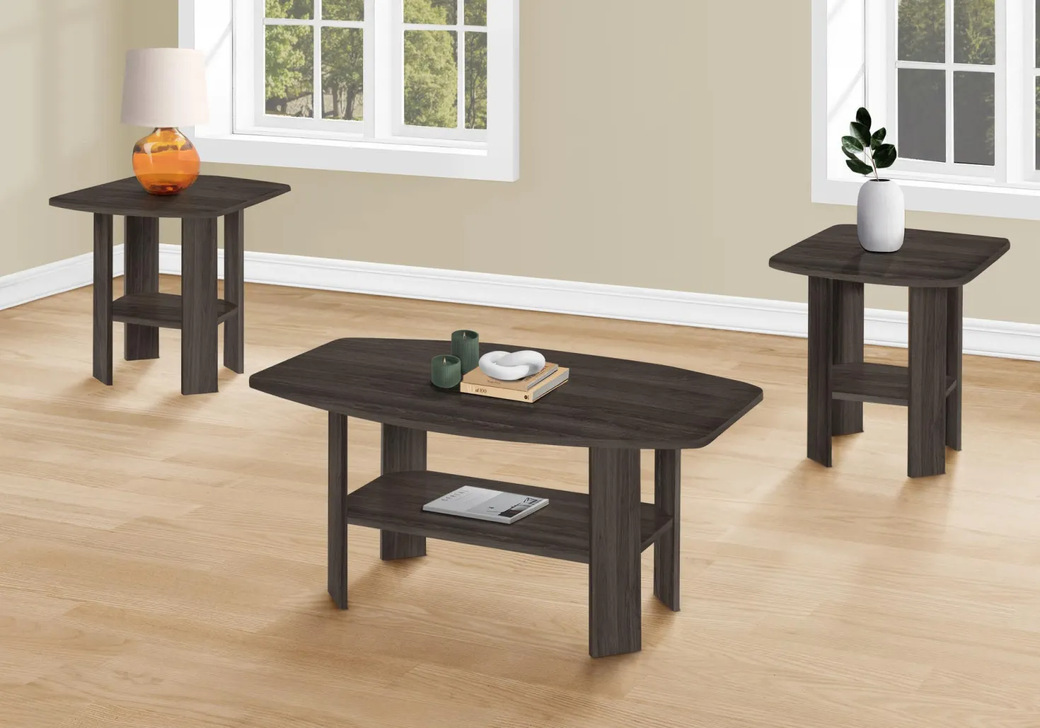 Ens de tables - 3mcx, chêne brun - Monarch