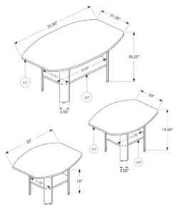Ens de tables - 3mcx, espresso - Monarch
