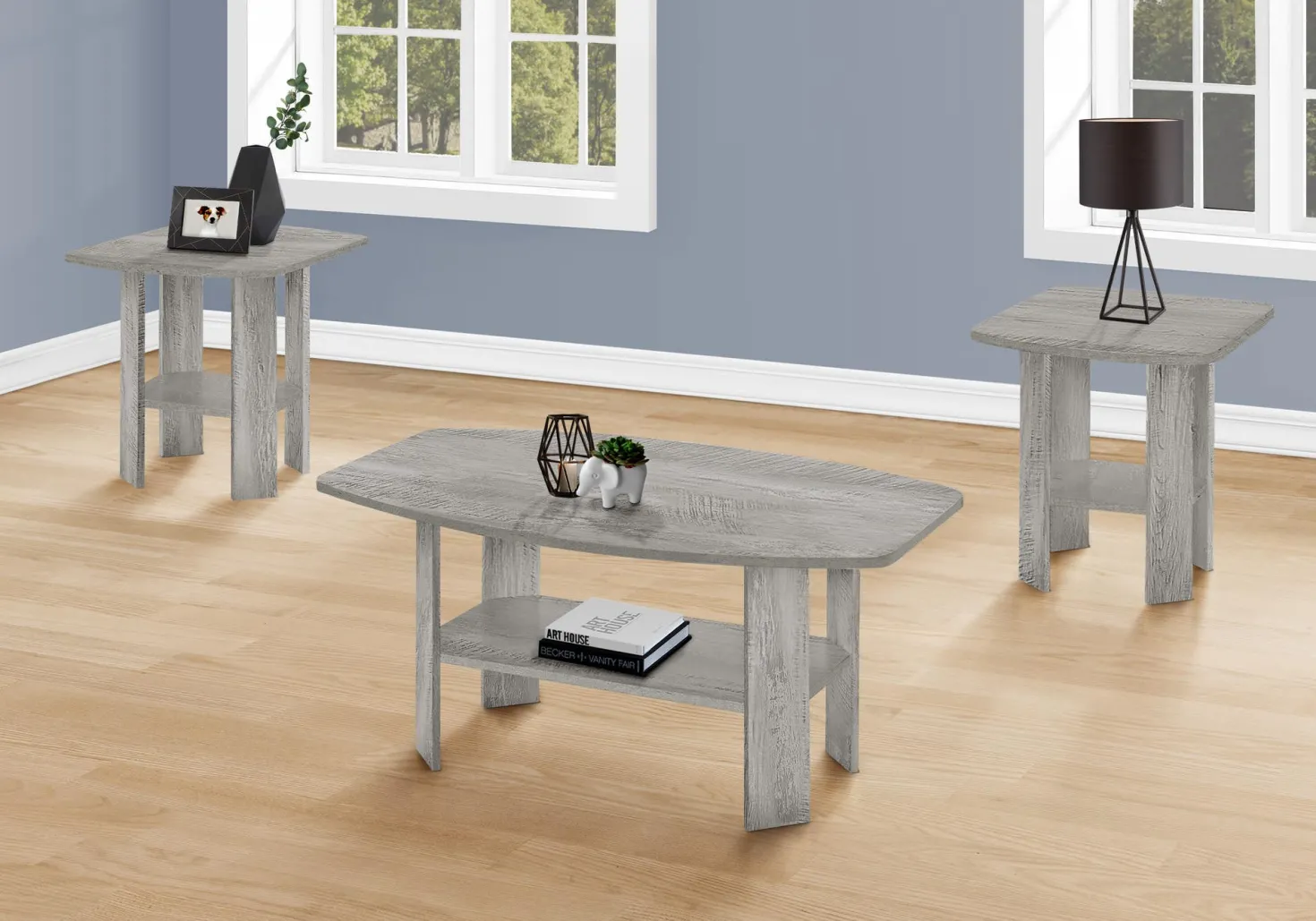 Ens de tables - 3mcx, gris industriel - Monarch