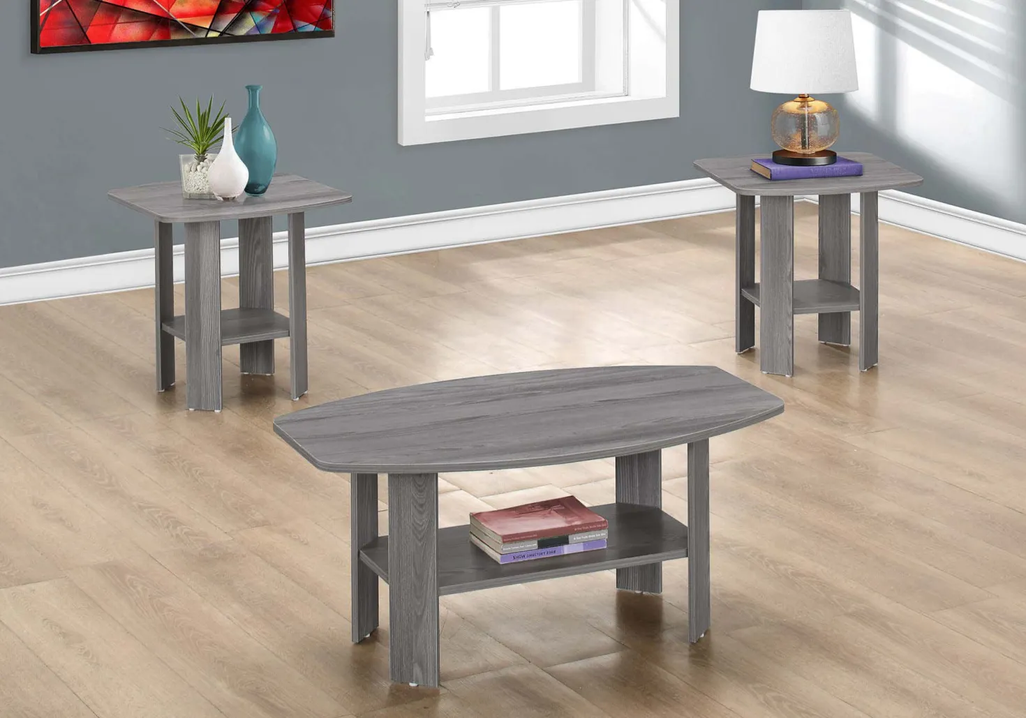Ens de tables - 3mcx, gris - Monarch