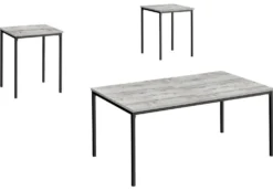 Ens de tables - 3mcx, gris, métal noir - Monarch