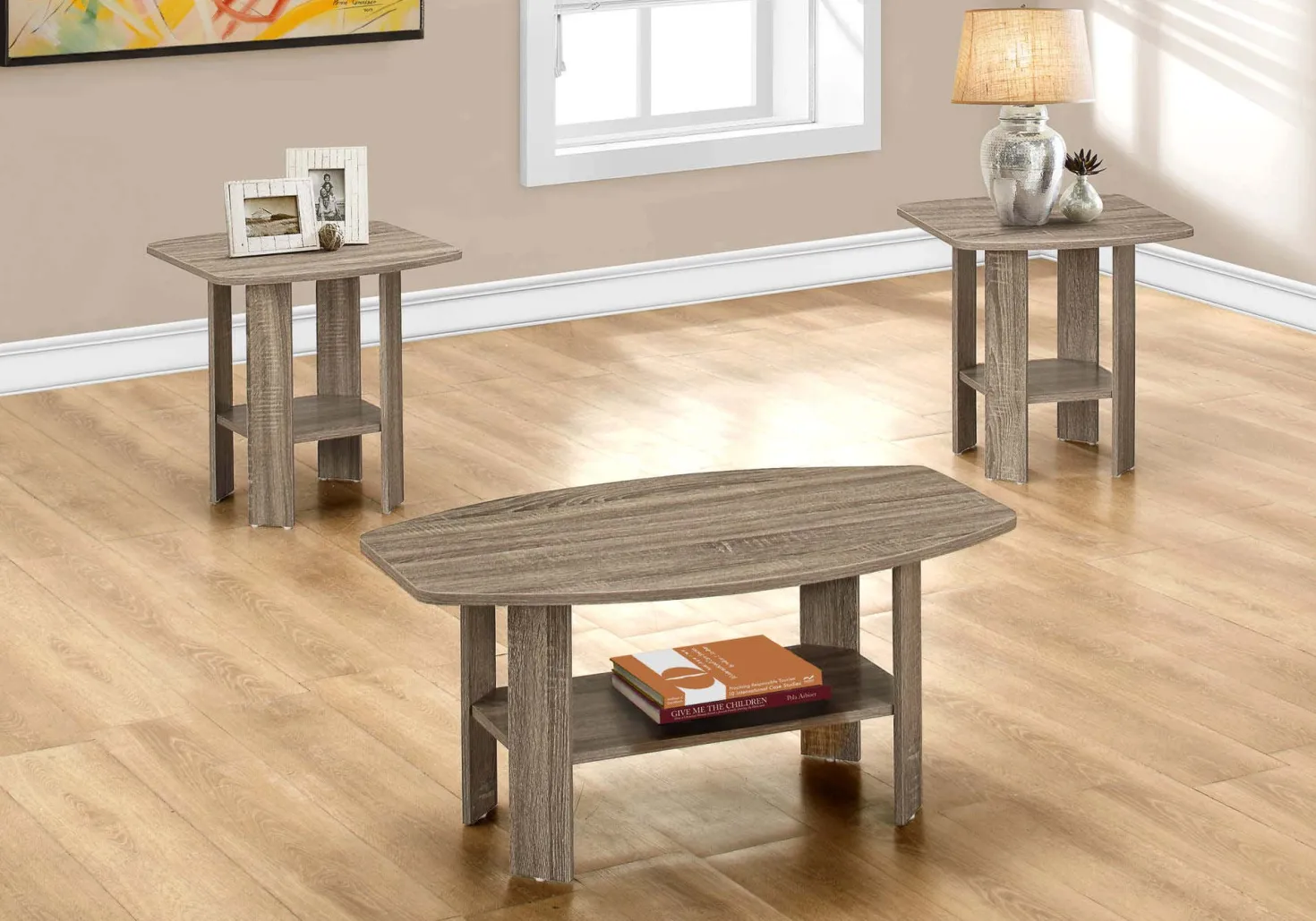 Ens de tables - 3mcx, taupe foncé - Monarch