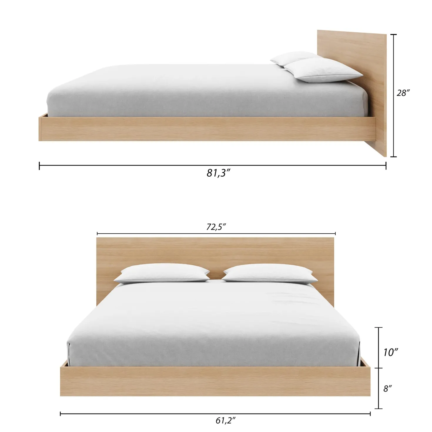 Ensemble de chambre à coucher queen (60") - 4 mcx - Nexera