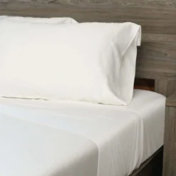 Ensemble de draps double en bambou - blanc