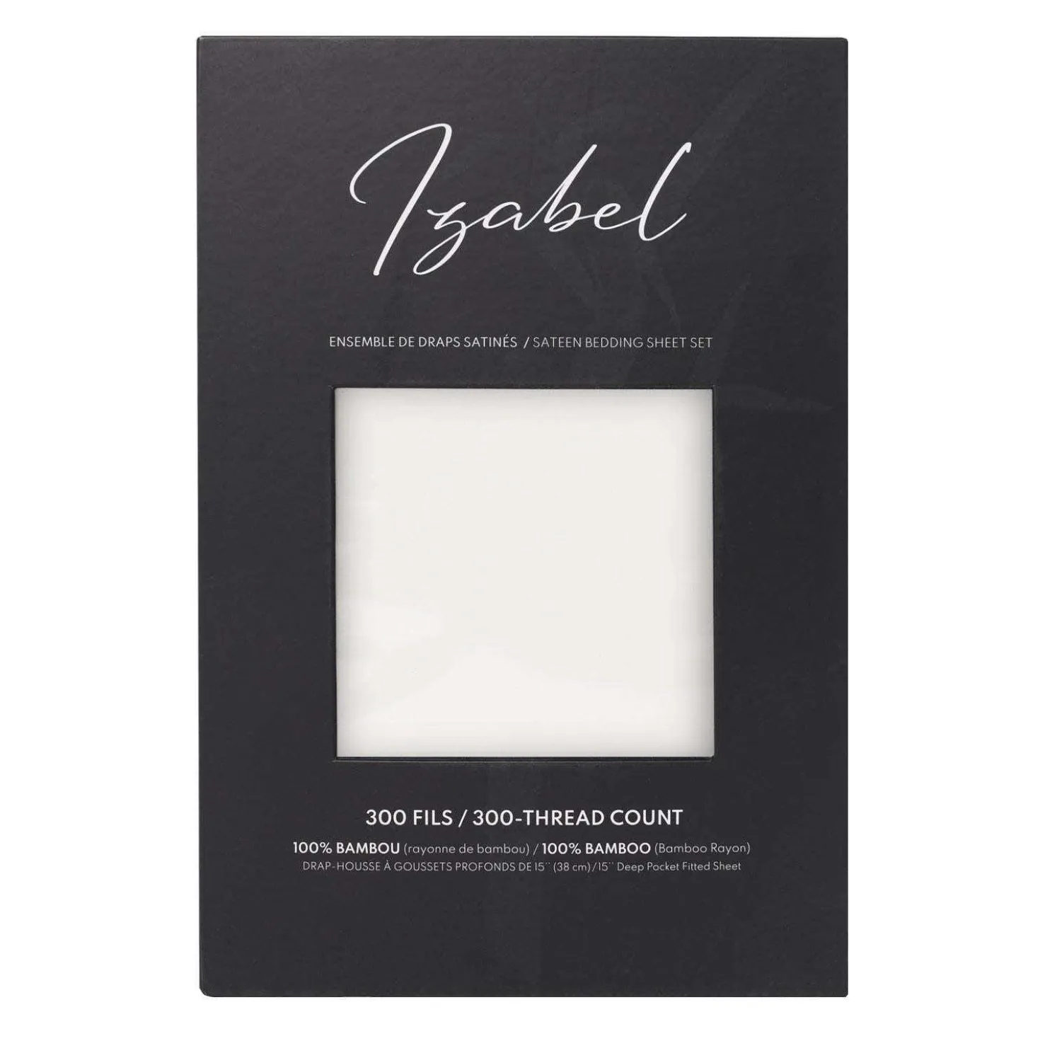 Ensemble de draps double en bambou - blanc