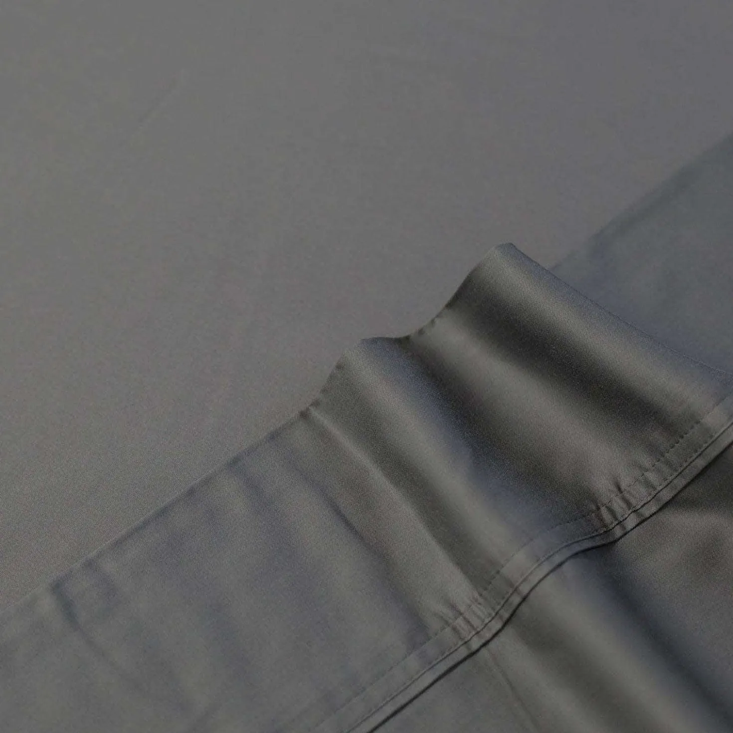 Ensemble de draps double en bambou - gris charbon
