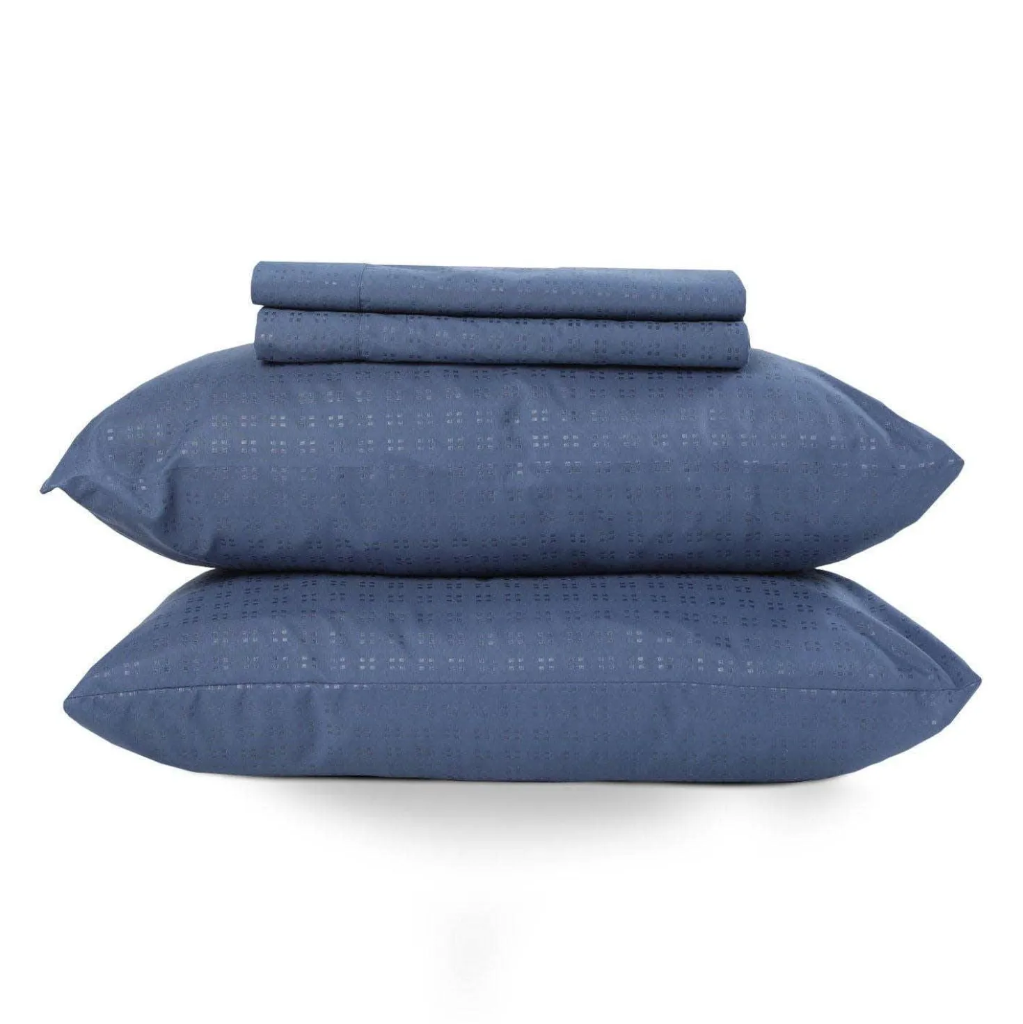 Ensemble de draps double en microfibre - bleu