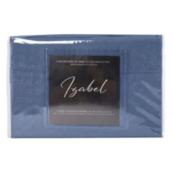 Ensemble de draps double en microfibre - bleu