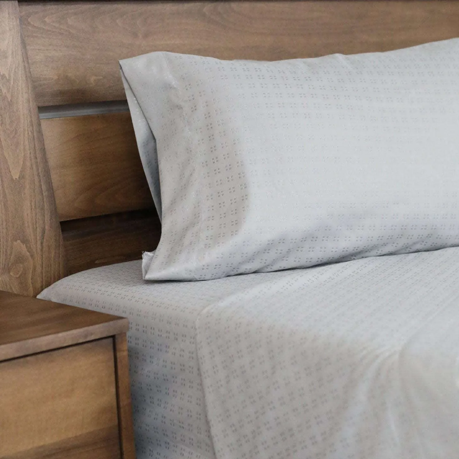 Ensemble de draps double en microfibre - gris ciment