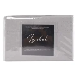 Ensemble de draps double en microfibre - gris ciment