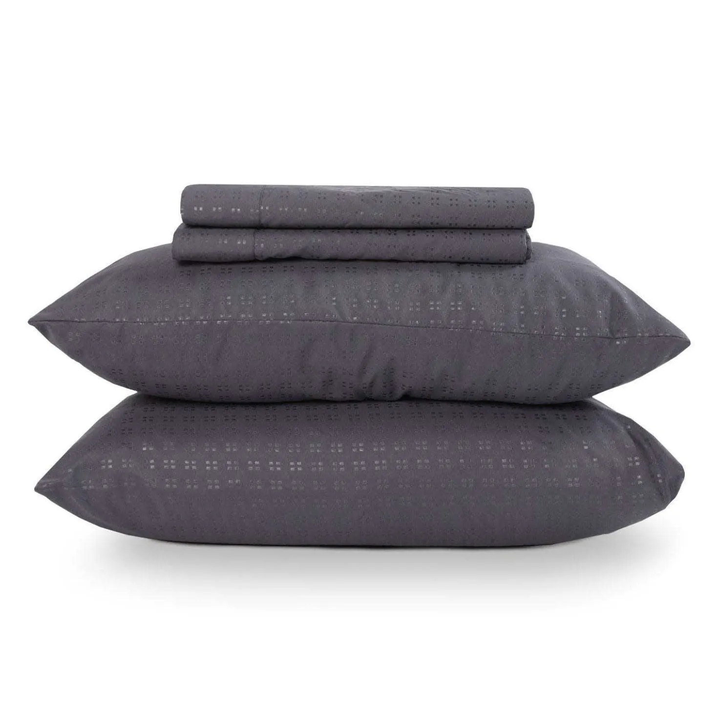 Ensemble de draps king en microfibre - gris charbon