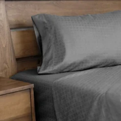 Ensemble de draps king en microfibre - gris charbon