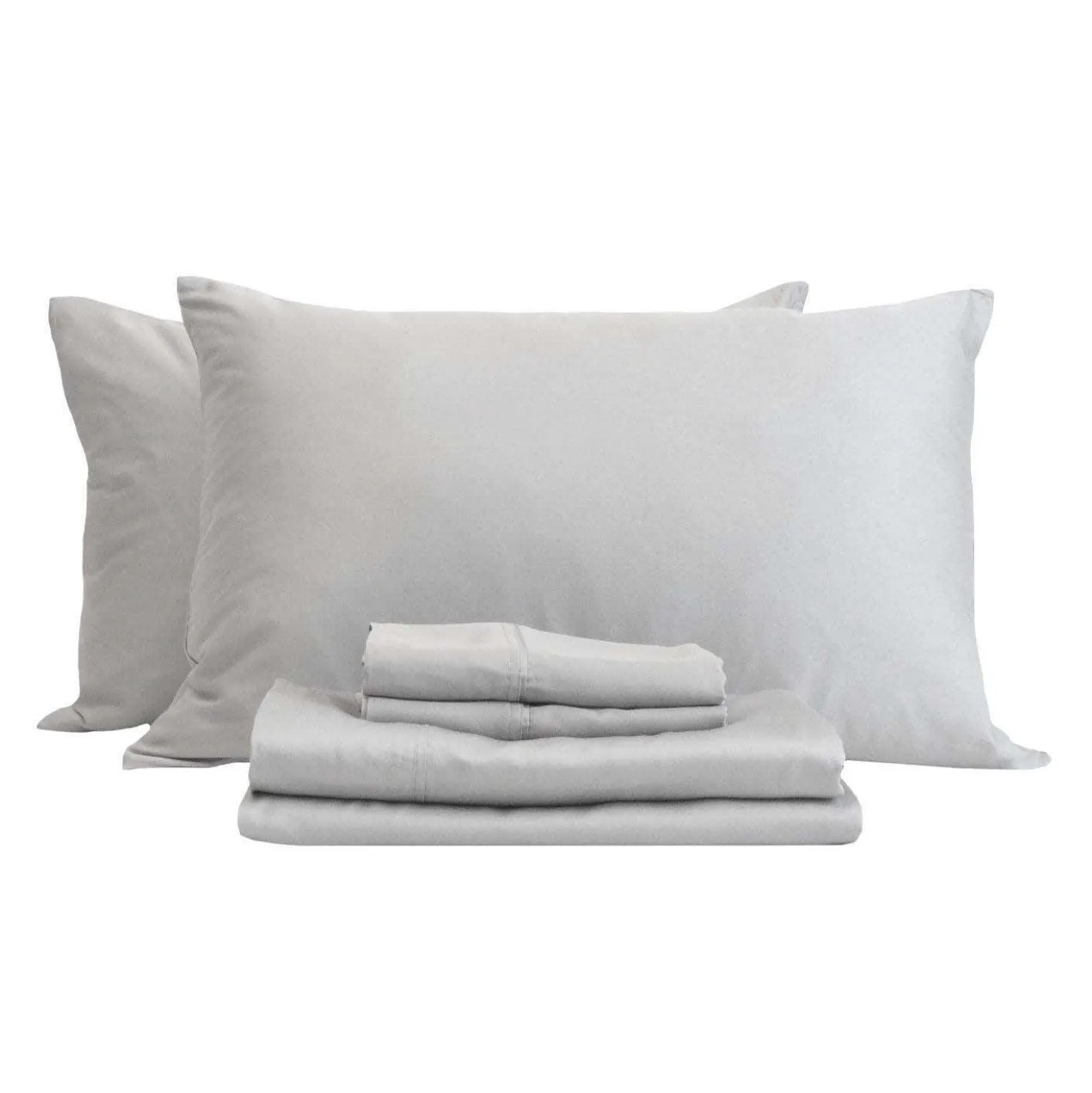 Ensemble de draps queen en bambou - gris ciment