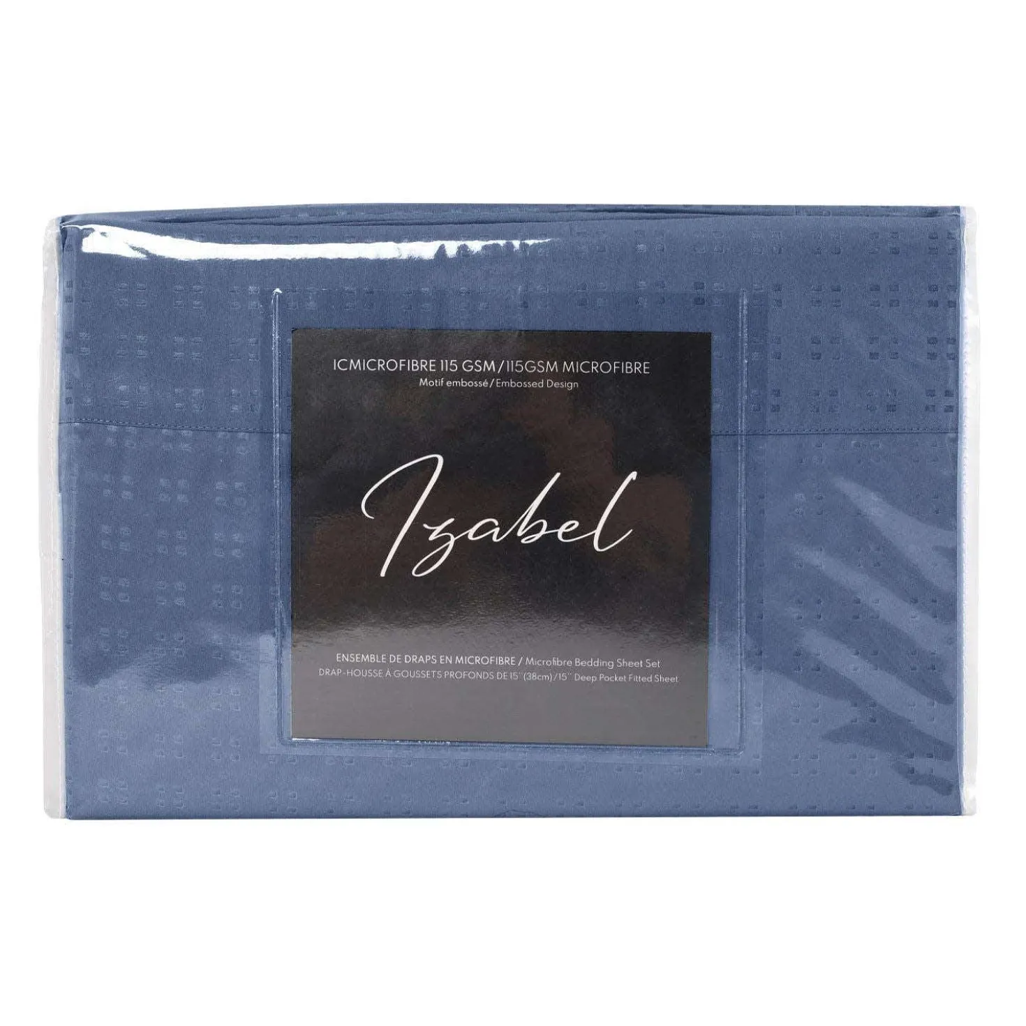 Ensemble de draps queen en microfibre - bleu