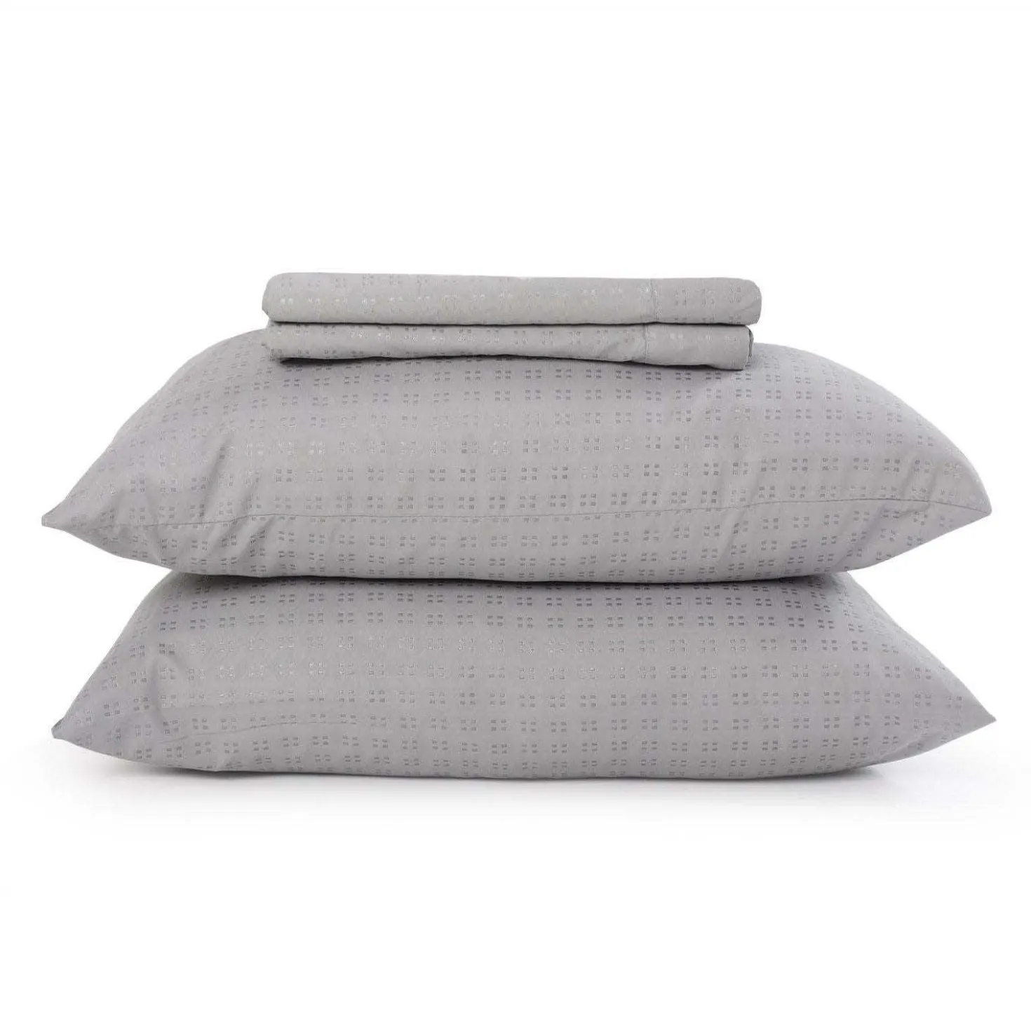 Ensemble de draps queen en microfibre - gris ciment