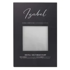 Ensemble de draps simple en bambou - gris ciment