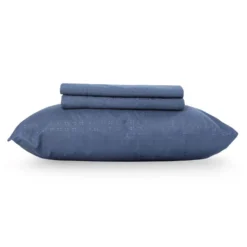 Ensemble de draps simple en microfibre - bleu
