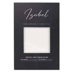 Ensemble de draps 2 simple XL en bambou - blanc