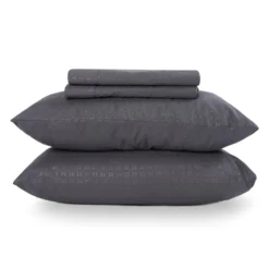 Ensemble de draps 2 simple XL en microfibre - gris charbon